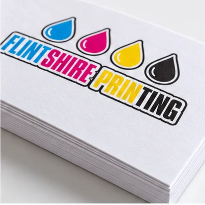 Compliment Slips: Flintshire Printing branded detail or alternative view example