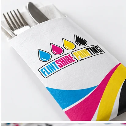Cutlery Pouches: Flintshire Printing branded detail or alternative view example