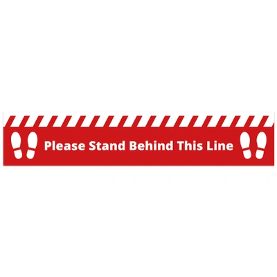 Floor Vinyl - Behind Line Alert